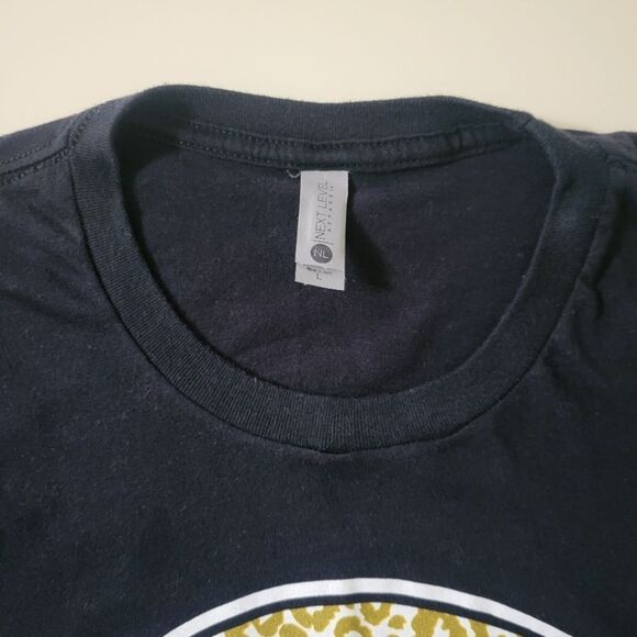 Next Level Apparel Crewneck Black Leopard Baseball Graphic Short Sleeve Tee - Picture 8 of 12